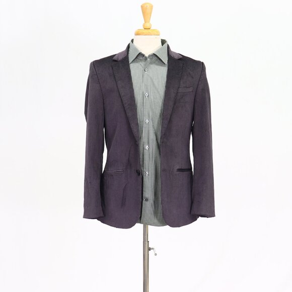 Guess 36S Gray Solid 2-Button Sport Coat Blazer Jacket T288 - Picture 1 of 11